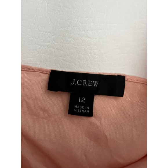 J. Crew Gwyneth Cupro Blend Slip Dress Size 12 Peach Midi Feminine Festival - Picture 2 of 6